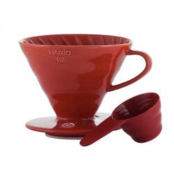 Hario Dripper V60-02 czerwony ceramiczny
